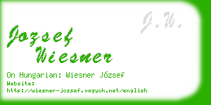jozsef wiesner business card