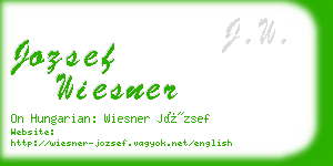 jozsef wiesner business card